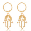 New Hamsa Cartilage Earring Hoop Tiny Fatima Hand Cartilage Piercing Earrings OZ