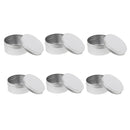 6pcs 200ml 250ml Aluminum Tin Jars, Cosmetic Sample Tins Empty Container, Round