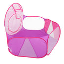 Kids Toddler Pink Purple Ball Pit Playpen Play Tent w/ Mini Basketball Hoop