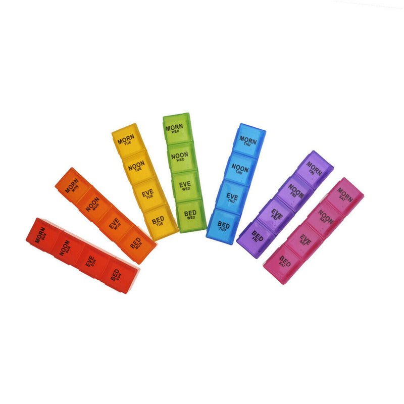 Monthly Pill Organizer Pills Holder For Travel 28 Day Compartments Transparent