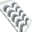 5Pair Natural Cross Eye Lashes Extension Makeup False Eyelashes Clear Band