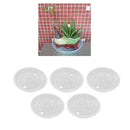 5Piece Clear Plant Saucer Drip Water Trays Base 9.8inch BPA Free Recyclable