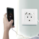 Electrical Wall Socket Double USB Port 220-250V 16A Socket Power Outlet A