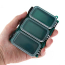 Double Sided 6 Compartments Waterproof Plastic Fishing Tackle Box Lure Box