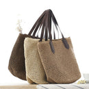Women'S Handmade Straw Braided Bag Woven Bag Natural Fashionable Outdoor Ha