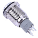 16mm 12V Red LED Momentary Push Button Metal Switch Car Boat Speakers Horn