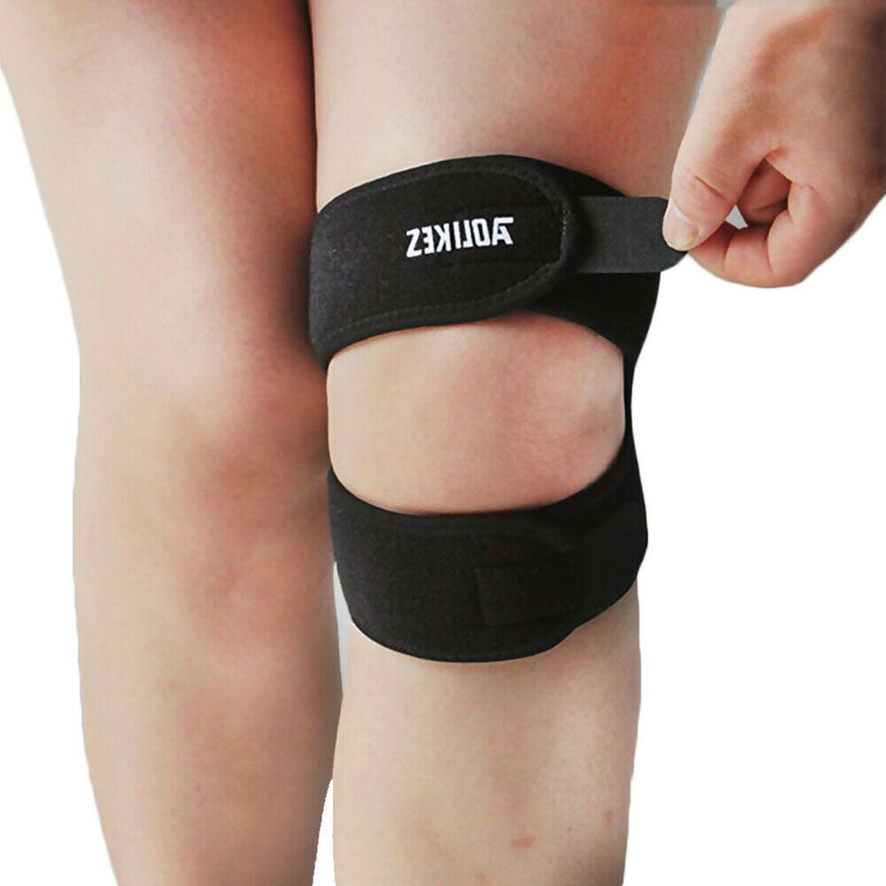 Black Patella Elastic Knee Brace Strap Fastener Knee Support Guard Gym Sports