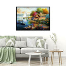 5D DIY Colorful Village Diamond Embroidery Painting Full Drill Cross Stitch