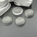 50pcs/lot 12mm Round Flat Back Clear Glass Cabochon High Quality R5L1