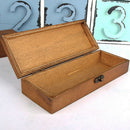Retro Eiffel Tower Pen Pencil Case Holder Stationery Storage Wooden Box