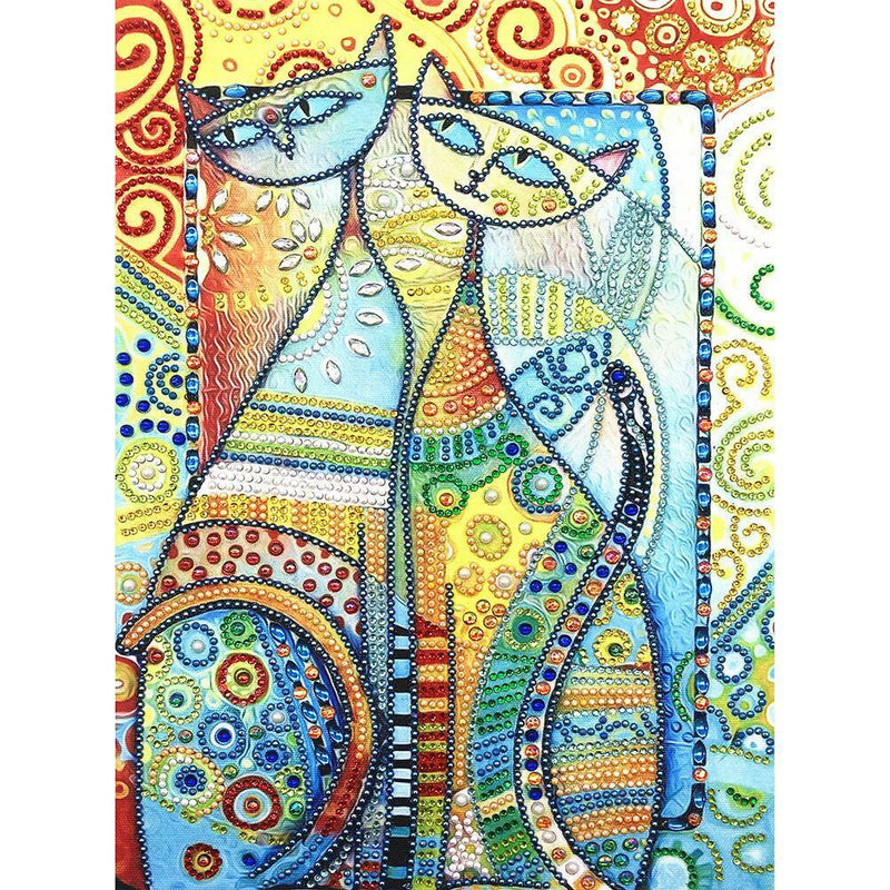 5D DIY Special Shaped Diamond Painting Cat Cross Stitch Mosaic Craft Kits