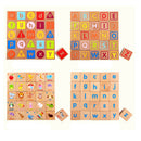 Wooden ABC Blocks, 26PCS Stacking Blocks Baby Alphabet Letters, Counting,