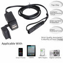 Dual Ports SAE To USB Cable Adaptor Motorcycle Charger Socket For Phone Tablet