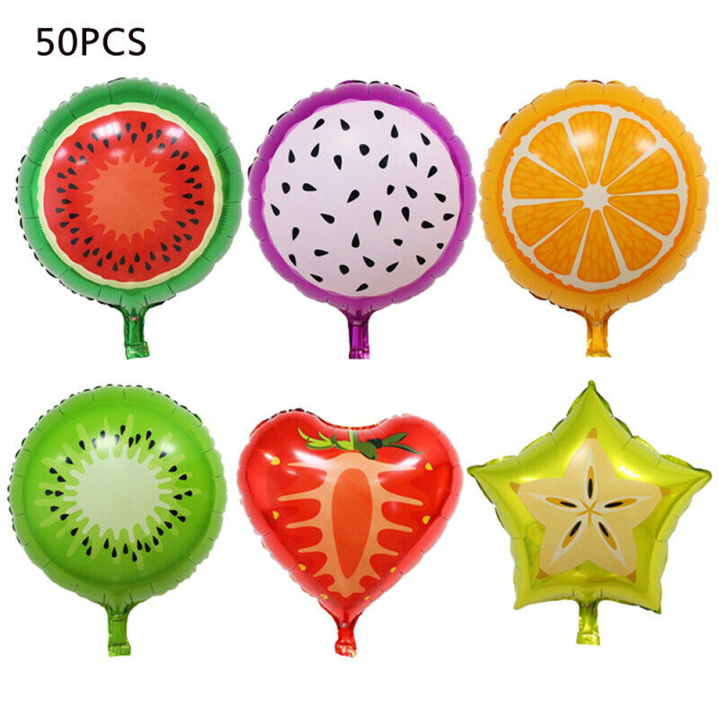 50Pcs summer aluminum balloon Strawberry Balloon Party Supplies Exquisite