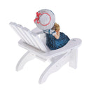 Mediterranean Nautical Beach Chair Girl Wooden Chair Decorative Art Ornament