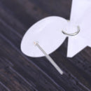 1 Pair European Style Geometric Triangle Round Acrylic Earrings Ear Stud White