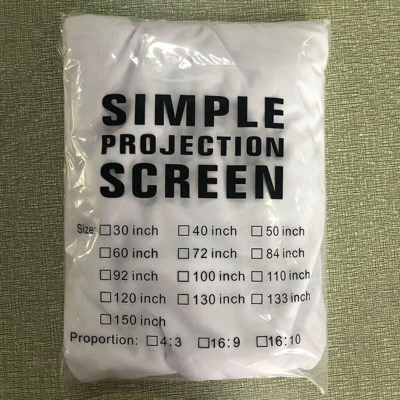 Foldable Movie Projection Screen for Home Theater 150 in(332x187cm) 16:9