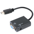 HDMI to VGA Adapter HDMI VGA Converter Cable Support 1080P with Audio Cable   Hn