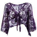 Sexy Belly Dance Dancing Lace Blouse Choli Top Bra Dancewear Costumes-Purpl