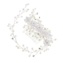 Elegant Wedding Bride Flower Hair Side Comb Girls Woman Party Prom Headpiece