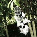Handmade Dream Catcher Feather Wall Car Hanging Decoration Ornament White