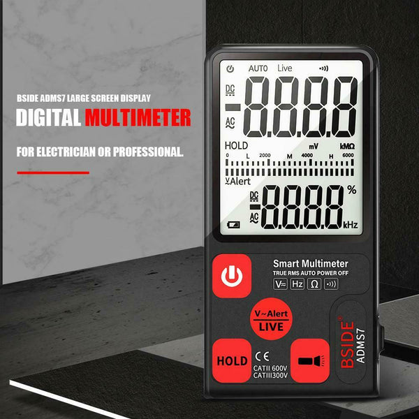 Portable Digital Multimeter Voltmeter Auto AC/DC Voltage Meter Ohm Tester LCD