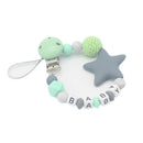 Baby Pacifier Clip Chain Cute Five Star Silicone Beads Teething Pacifier Cl V1K7