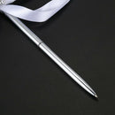 Bowknot Wedding Signing Pen White Ostrich Feather Pen with Diamante