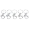 10X Big Lobster Clasp Hooks Keychain Split Ring Short Chain Key Ring DIY F Bj
