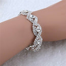 Elegant Deluxe Austrian Crystal Bracelet Women Infinity Rhinestone Bangle  FE Gw