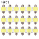 18PCS 31mm 12 SMD COB LED  White Light Car Interior Lights Dome Lamp Bul LNY