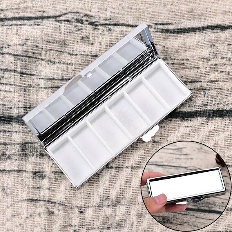 Weekly Travel Metal Pill Box Medicine Organizer Container Storage Case 6 Gri Ew
