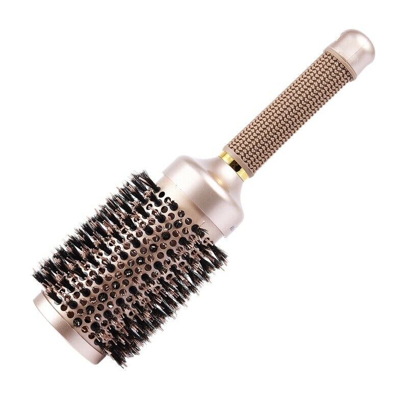 Round Barrel Hair Brush with Simulation Boar Bristle, for Hair Drying, Styl W2J6