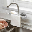 Adjustable Faucet Drainage Shelf Kitchen Sink Hanging Storage Rack Soap Rag- OZ
