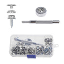 62Pcs 10mm Snap Fastener Stainless Steel Canvas Screw Press Stud Boat Cover