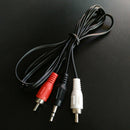 1.2m 3.9Feet 3.5mm Plug Jack to 2RCA Male Audio Cable Splitter Phone to Speak JR
