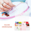 50 Colored Embroidery Thread Cross Stitching Needle Set Colorful Sewing Kit