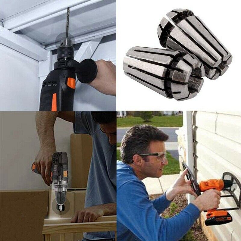 Er16 Spring Collet Chuck Sets,65Mn Spring Steel Precision Collet End Mill H J8W4