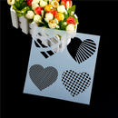 Geometric Love heart Shape Cake Stencils Environmental Plastic Spray Cake JR BX
