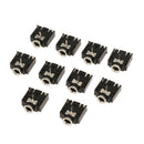 10x 3-Pin Stereo Socket Audio Connector 3.5mm Female Interface Dual Channels