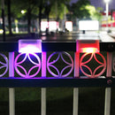 1x Solar Energy Auto Stair LED Light (Milky White Lampshade X4 Color Light) A
