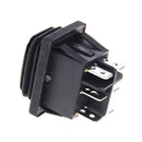12V Black Waterproof 6Pin DPDT Self Locking Rectangle Rocker SwitchS.AU