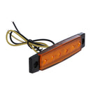 Amber Waterproof 6SMD LED Car Bus Truck Trailer Side Indicator Marker Lamp Light