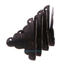 10pcs Jewelry Gift Box Wooden Case Trunk Corner Decor Protector Bronze Tone 25mm