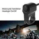 Aluminum 7/8in Motorcycle Handlebar Headlight On/Off Switch w/ LED (Black)