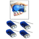 4x Hand Crank Flashlight High Lumen Handheld Flash Light with On/Off switch,