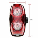 2 LED 7 Mode Super Bright Back Seat Red Light Safety Bicycle Bike Tail Rear Lamp