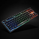 K87 USB Wired 87 Keys Mechanical Feeling RGB Backlight PC Gaming Keyboard