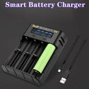 USB LCD Smart Battery Charger 4 Slots For 18650 21700 26650.etc Nimh BatterS Hn