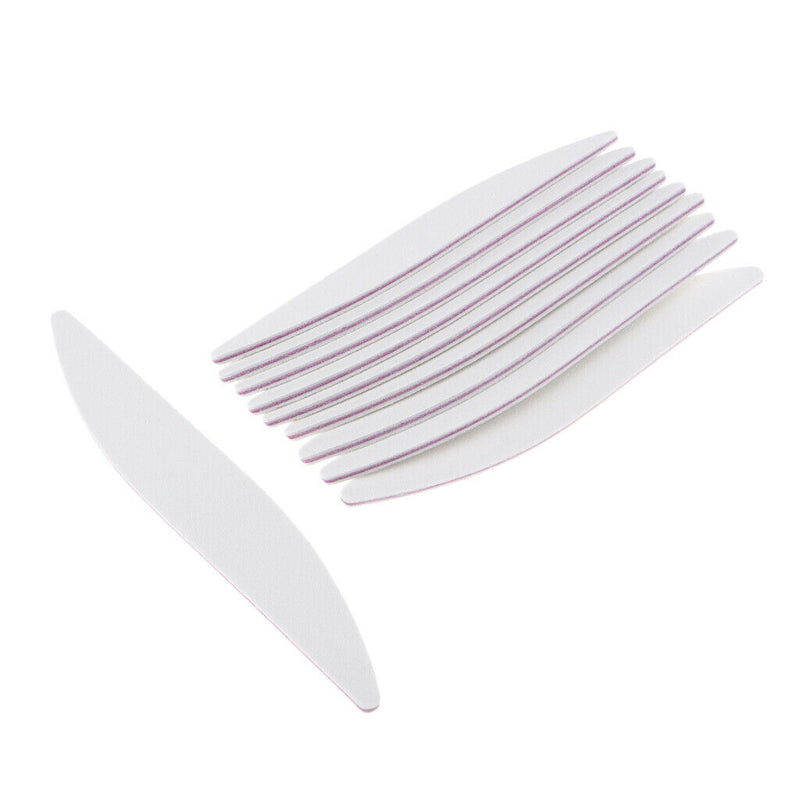 10pcs Professional Manicure Nail Files and Buffers, 100/180 Grit Polish Sanding